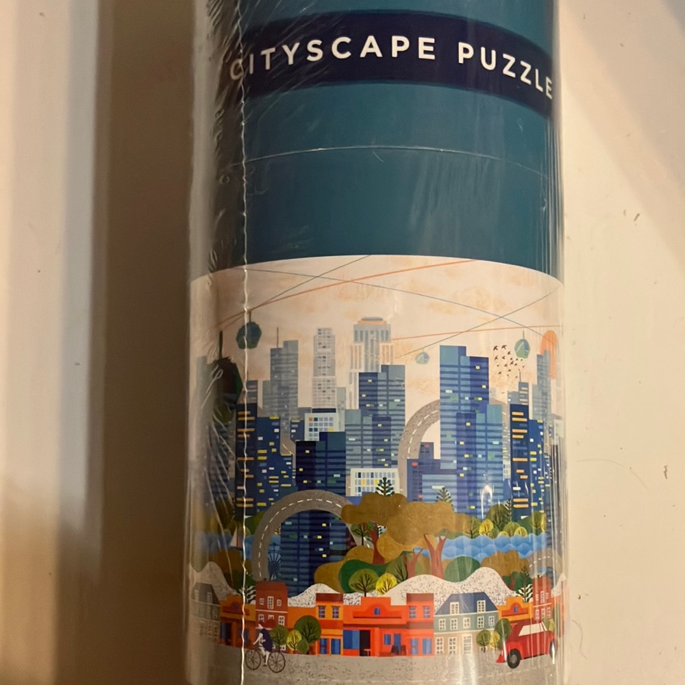 Pink sky cityscape 1000 piece puzzle